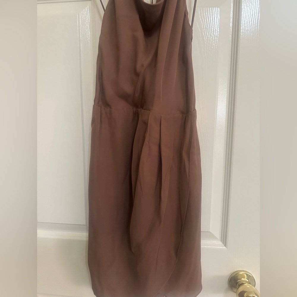 Taupe Drape Dress​ - Picture 4 of 6